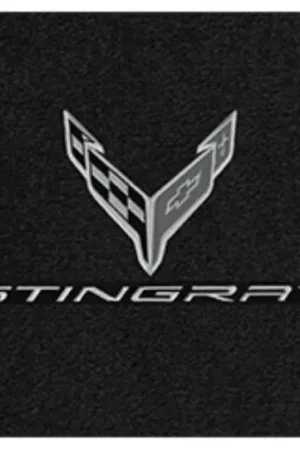 Same Day Shipping Lloyd Front Ultimat Trunk Mat, Black w/ Monochromatic Large C8 Corvette Flag Logo & "Stingray" :: 2020-2025 C8 Corvette