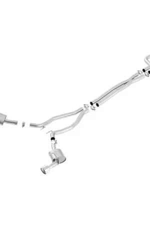 Price Drop Borla 2.5" S-Type Cat-Back Exhaust System w/ 4.5" Dual Polished Tips :: 2014-2015 Camaro SS w/o Ground Effects Package