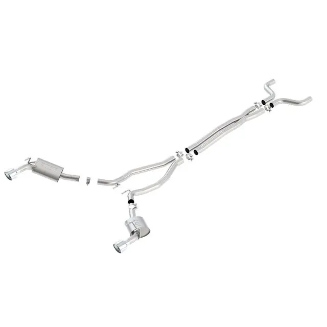 Price Drop Borla 2.5" S-Type Cat-Back Exhaust System w/ 4.5" Dual Polished Tips :: 2014-2015 Camaro SS w/o Ground Effects Package
