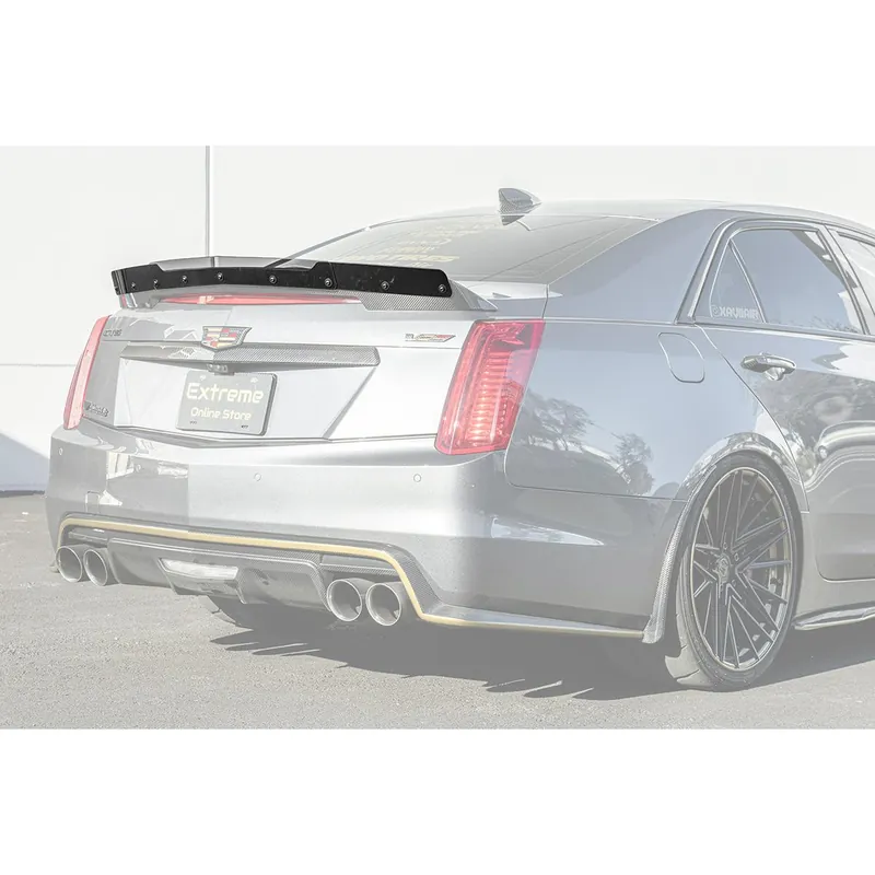 Cadillac CTS-V Rear Trunk Wing Wickerbill Spoiler, Smoked :: 2016-2019 Cadillac CTS-V Cheap