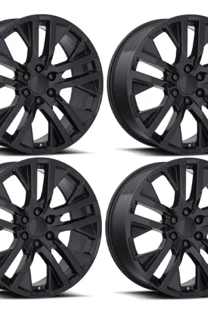 FR 96 CarbonPro Replica Wheel Set, Gloss Black, 20x9 :: 2014-2026 Silverado & GMC Sierra 1500 Authentic