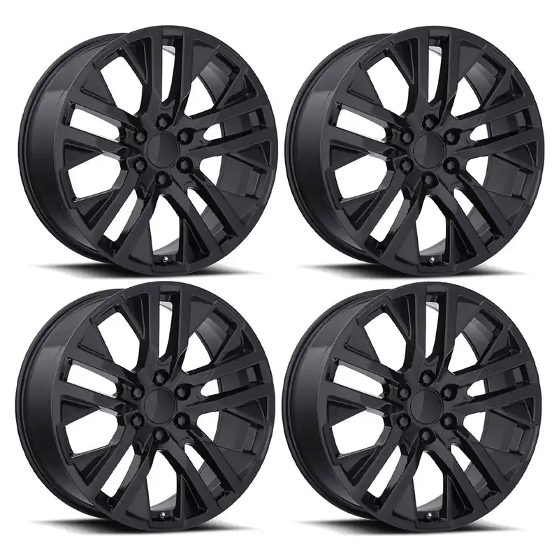 FR 96 CarbonPro Replica Wheel Set, Gloss Black, 20x9 :: 2014-2026 Silverado & GMC Sierra 1500 Authentic