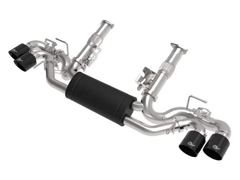 aFe Power MACH Force-Xp 3"-2.5" 304 Stainless Steel Cat-Back Exhaust System, Black Tips :: 2020-2025 C8 Corvette & E-Ray Genuine