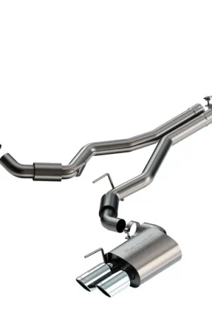 Borla 3" S-Type Cat-Back Exhaust System w/ 4" Quad Polished Tips :: 2024-2026 Ford Mustang GT w/ Non-Active Exhaust Must Have