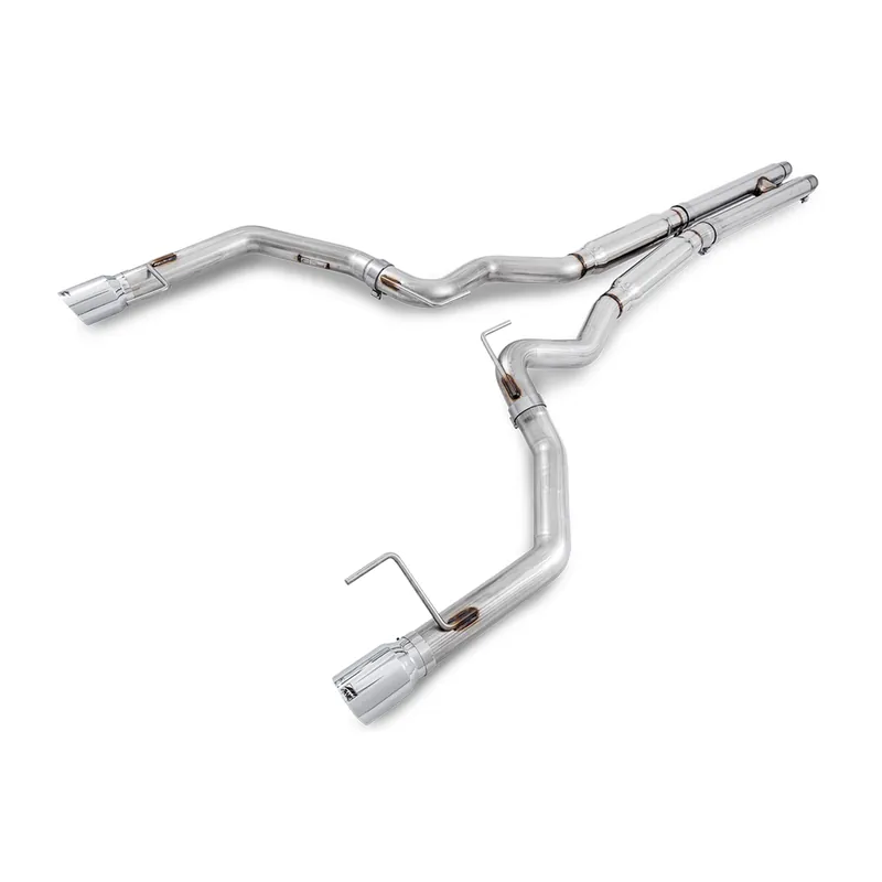 Order Now AWE Track Edition 3" Cat-Back Exhaust System w/4" Dual Chrome Tips :: 2015-2017 Ford Mustang GT