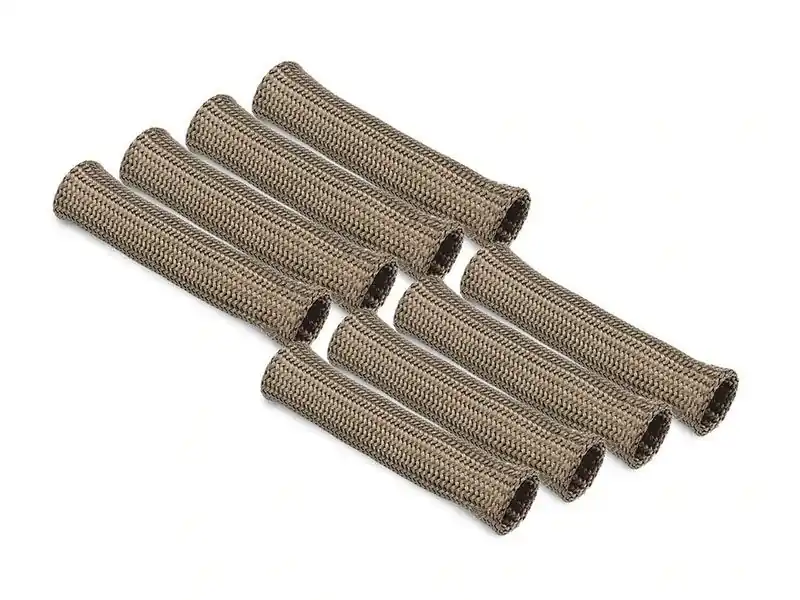 Fan Favorite DEI Protect-A-Boot XL 8" Spark Plug Sleeves, Titanium, Pack of 8 ::