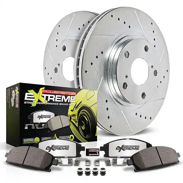 Hot Deal PowerStop Z26 Street Warrior Rear Brake Kit :: 2015-2023 Ford Mustang V6 & EcoBoost w/ 2 Piston Front Calipers