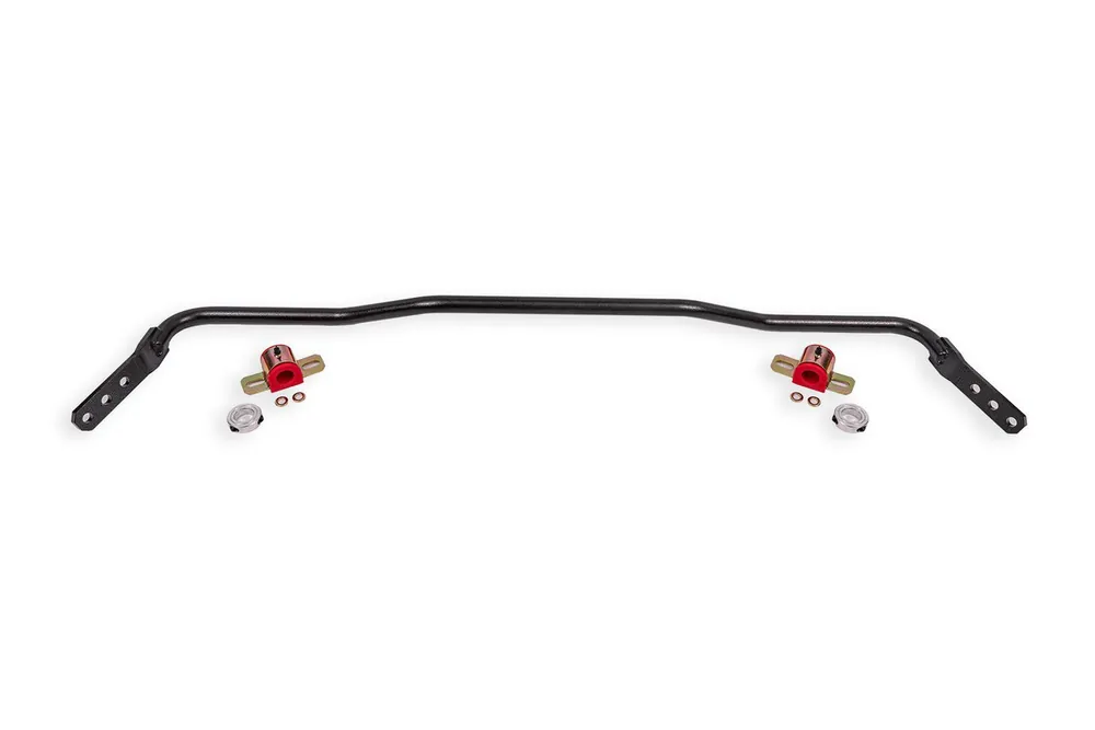 BMR Rear Sway Bar Kit w/ Bushings, 25mm, 3-Hole Adjustable, Black Hammertone :: 2015-2026 Ford Mustang Wholesale