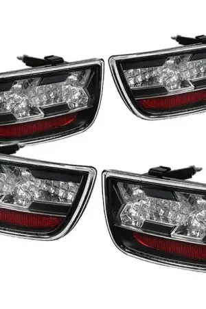 Next Day Delivery Spyder LED Tail Lights, Clear Lens/Black Housing :: 2010-2013 Camaro