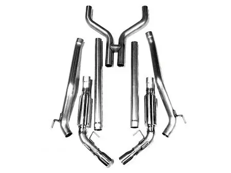 MRT 2.5" H-Pipe Version 2 Cat-Back Exhaust System w/ 3.5" Dual Polished Tips :: 2010-2015 Camaro V6 w/o GFX Latest