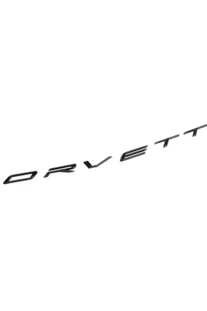 Chevrolet Script Rear Emblem, Carbon Flash :: 2020-2025 C8 Corvette Stingray Luxury