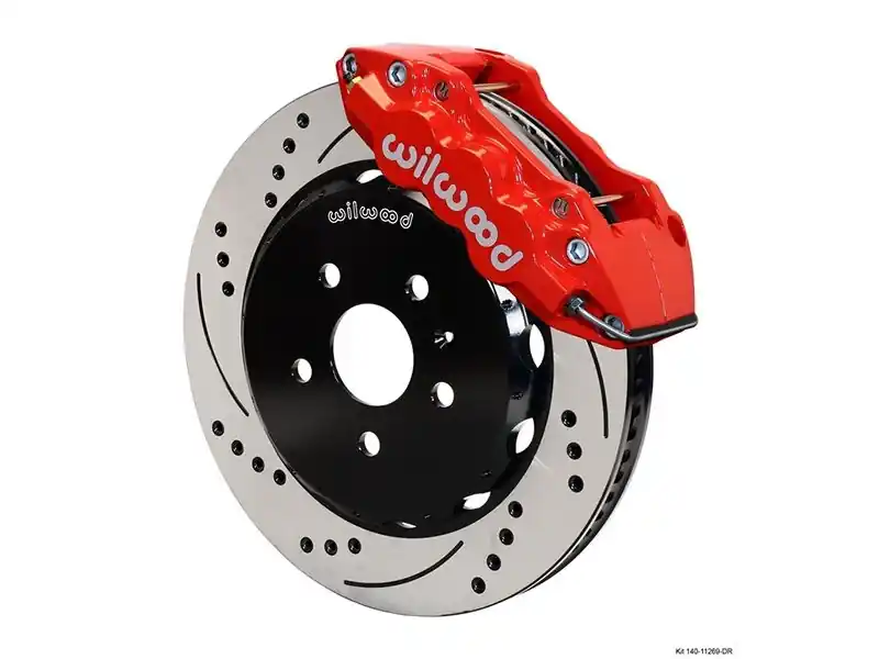 In Demand Wilwood AERO6 Front Big Brake Kit, Red 6 Piston Calipers, 14.25" Drilled & Slotted Rotors :: 2010-2015 Camaro SS