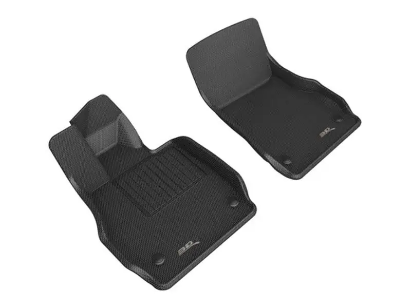 3D MAXpider Kagu All-Weather Floor Liners, Front, Black :: 2020-2025 C8 Corvette Grab Now