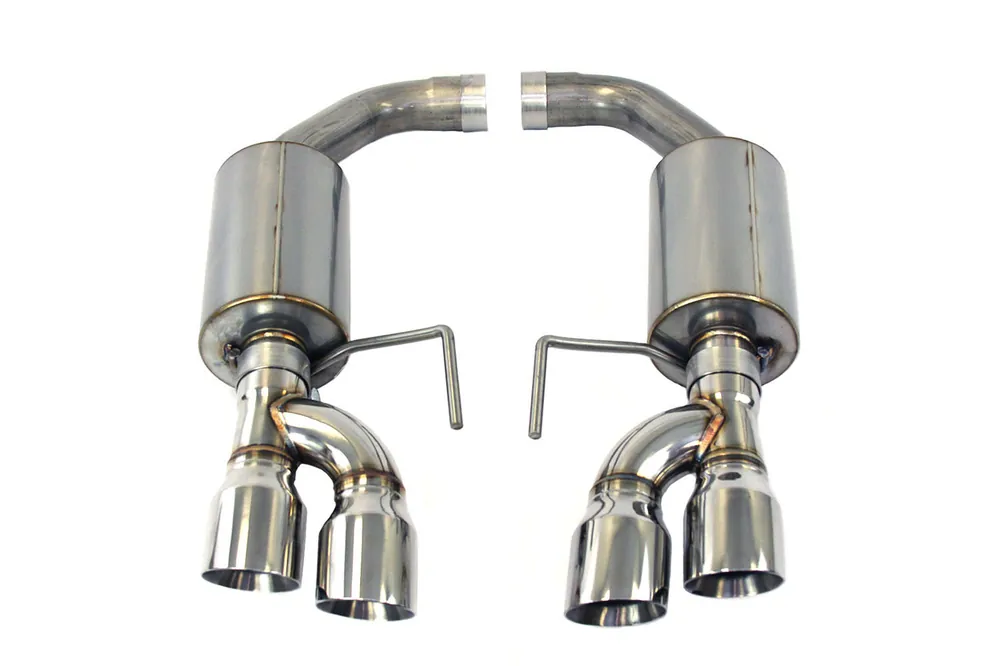 Latest Steeda 2.5" Axle-Back Exhaust System w/ Quad 3.5" Polished Tips :: 2018-2023 Ford Mustang GT