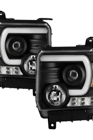 Original Spyder Signature Series Projector Headlights w/ Factory Daytime Running Lights, Black :: 2014-2018 GMC Sierra 1500, 2500HD & 3500HD