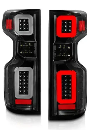 ANZO Sequential LED Taillights, Black Housing, Clear Lens :: 2019-2021 Silverado 1500 Certified