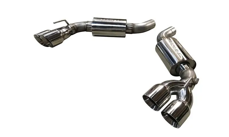 In Demand MRT 3" Version 2 Axle-Back Exhaust System, 3" Quad Polished Tips :: 2016-2024 Camaro SS