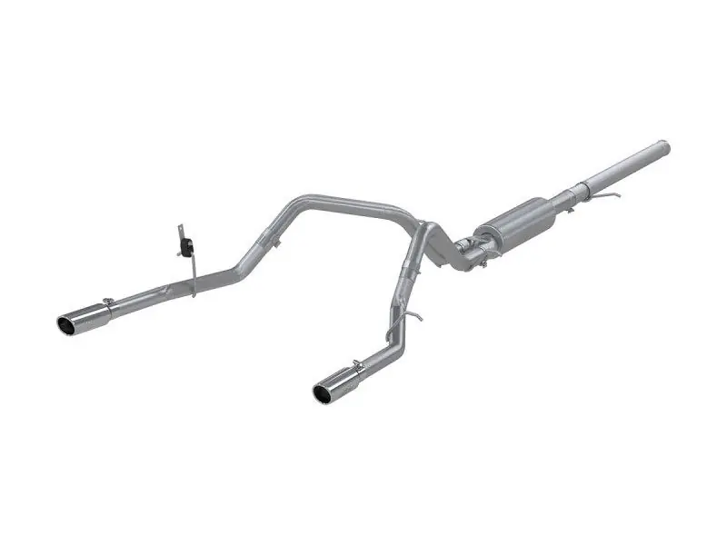 In Demand MBRP Armor Plus 3" Cat-Back Exhaust System w/ Dual Split Rear Exit, T409 Stainless Steel :: 2014-2018 Silverado & GMC Sierra 1500 4.3L, 5.3L