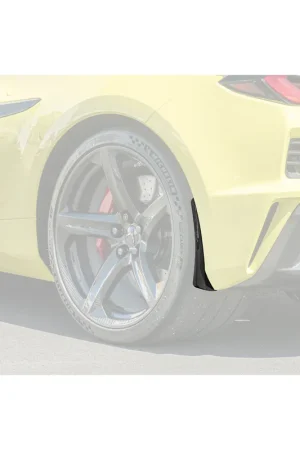 Warranty Included C8 Corvette XL Extended Rear Splash Guards, Carbon Flash :: 2023-2026 C8 Corvette Z06 & E-Ray