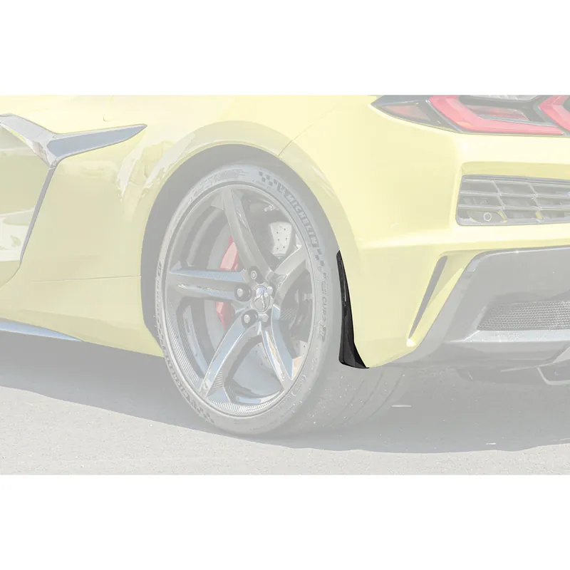 Warranty Included C8 Corvette XL Extended Rear Splash Guards, Carbon Flash :: 2023-2026 C8 Corvette Z06 & E-Ray