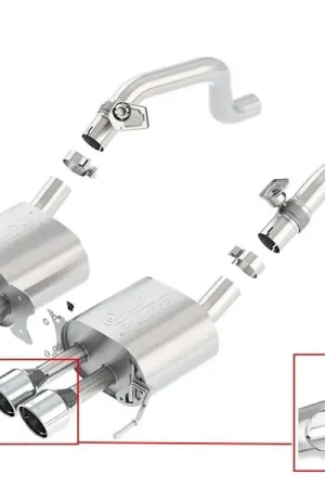 Borla 2.75" ATAK Axle-Back Exhaust System w/ 4.25" Quad Polished Tips :: 2014-2019 C7 Corvette w/ AFM, w/o NPP Valves Grab Now