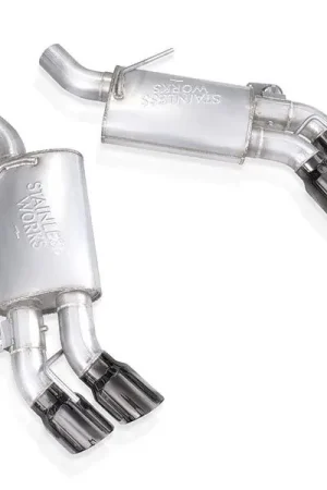 Stainless Works Legend Axle-Back Exhaust, Quad Chrome Black Tips, Factory Connect :: 2016-2024 Camaro SS & 2017-2024 Camaro ZL1 Free Shipping