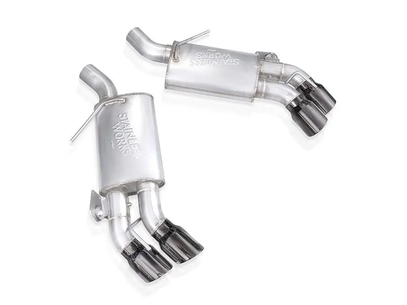 Stainless Works Legend Axle-Back Exhaust, Quad Chrome Black Tips, Factory Connect :: 2016-2024 Camaro SS & 2017-2024 Camaro ZL1 Free Shipping