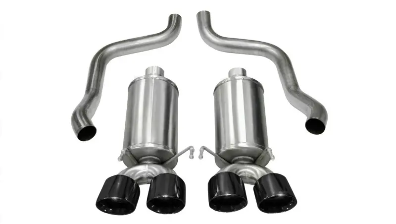 Free Delivery Corsa 2.5" Xtreme Sound Level Axle-Back Exhaust, 3.5" Quad Black Tips :: 2005-2008 C6 Corvette