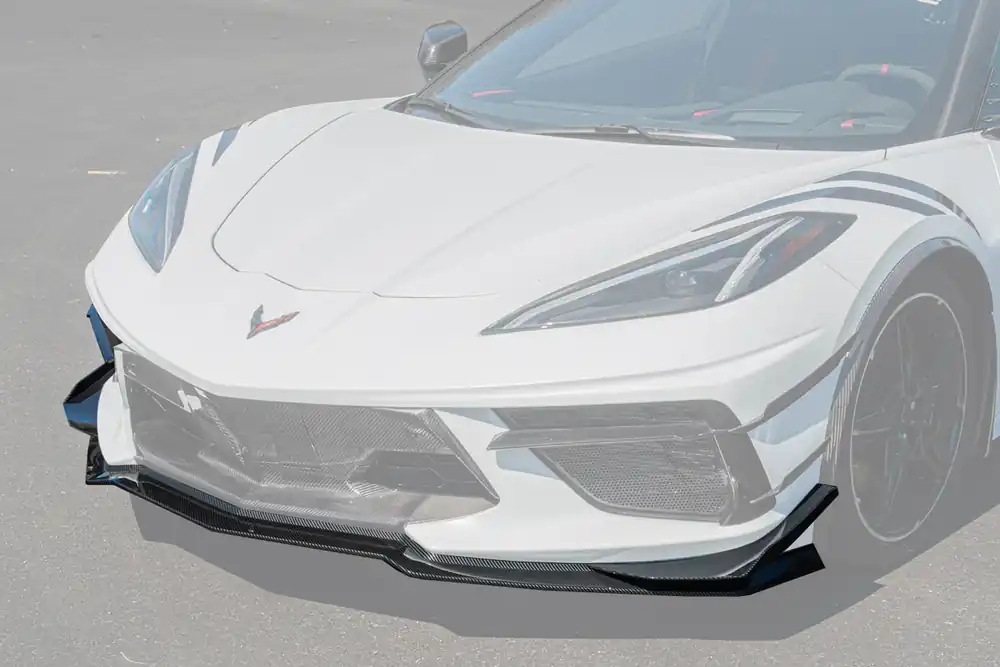 C8 Corvette Z06/Z07 Performance Front Lip & Canards, Carbon Flash :: 2020-2026 Corvette Stingray & Z51 Instant Buy