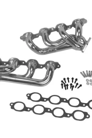 BBK 1 3/4" Shorty Headers, Silver Ceramic :: 2014-2018 Silverado & GMC Sierra 1500 5.3L & 6.2L Free Returns