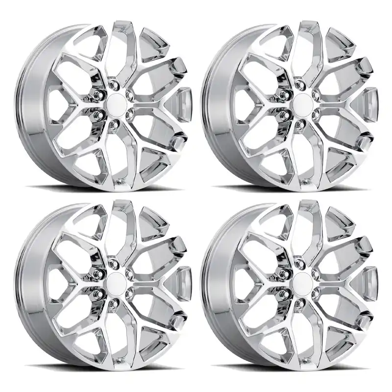 No Minimum Order FR 59 Snowflake Replica Wheel Set, Chrome, 20x9 :: 2014-2026 Silverado & GMC Sierra 1500