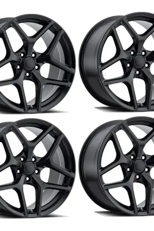 Clearance FR 27F Z28 Replica Wheel Set, Satin Black, 20x9 & 20x10 :: 2013-2019 Cadillac