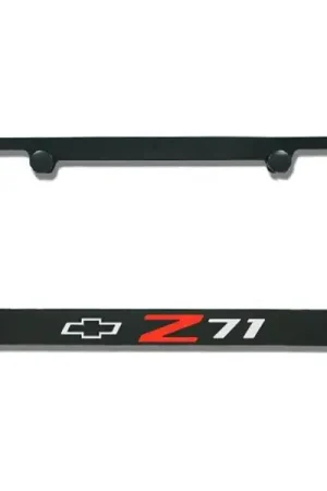 Special Offer Elite "Z71" and Bowtie Logo License Plate Frame, Black :: 2014-2025 Silverado
