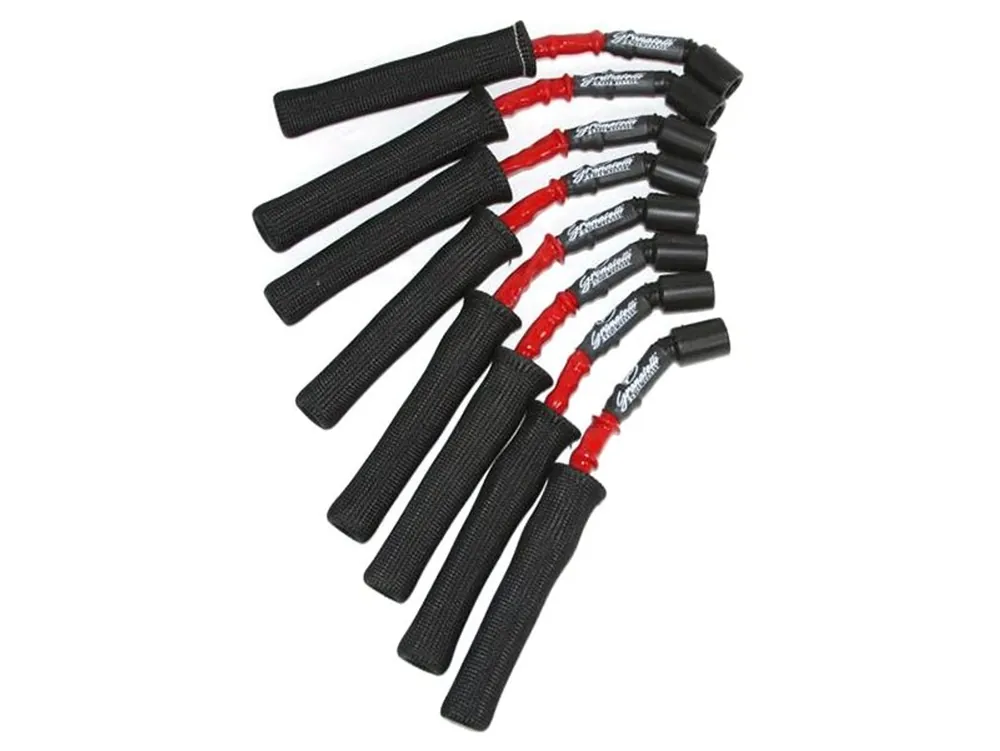 Price Drop Granatelli Spark Plug Wireset With Black Fire Sleeves 8MM, Red :: 2010-2015 Camaro SS, ZL1, Z28 & 2005-2013 Corvette