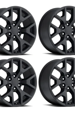 FR 44 Honeycomb Replica Wheel Set, Satin Black, 20x9 :: 2014-2026 Silverado & GMC Sierra 1500 Markdown