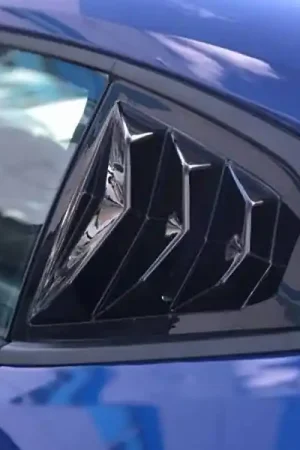 Big Sale GLASSSKINZ 6th Gen BAKKDRAFT Rear Quarter Window Louver/Valance :: 2016-2024 Camaro