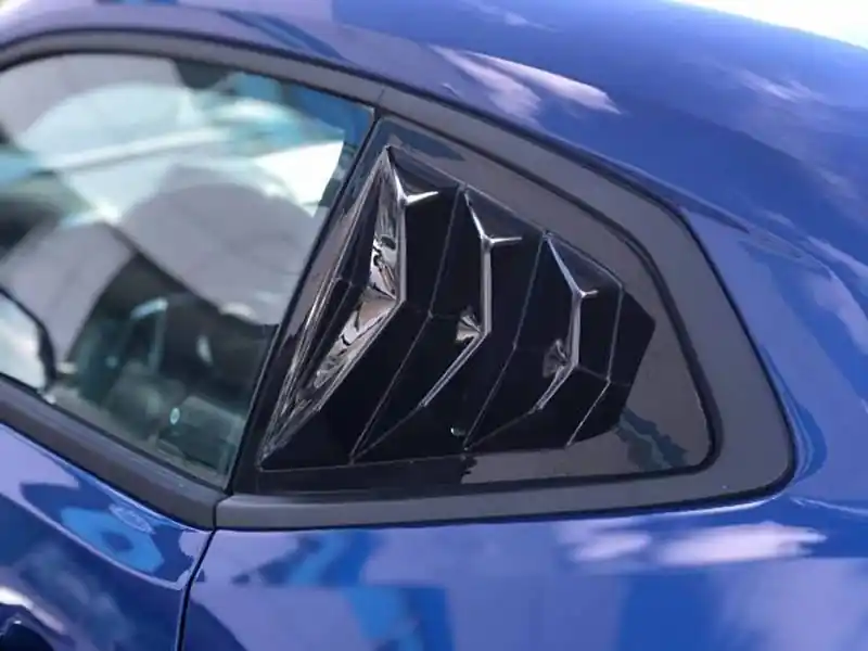 Big Sale GLASSSKINZ 6th Gen BAKKDRAFT Rear Quarter Window Louver/Valance :: 2016-2024 Camaro