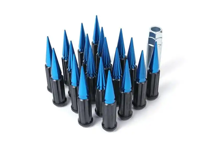 Gorilla Spike Lug Nuts, 12mm x 1.5, Blue Spike :: 2005-2019 Corvette Limited Time