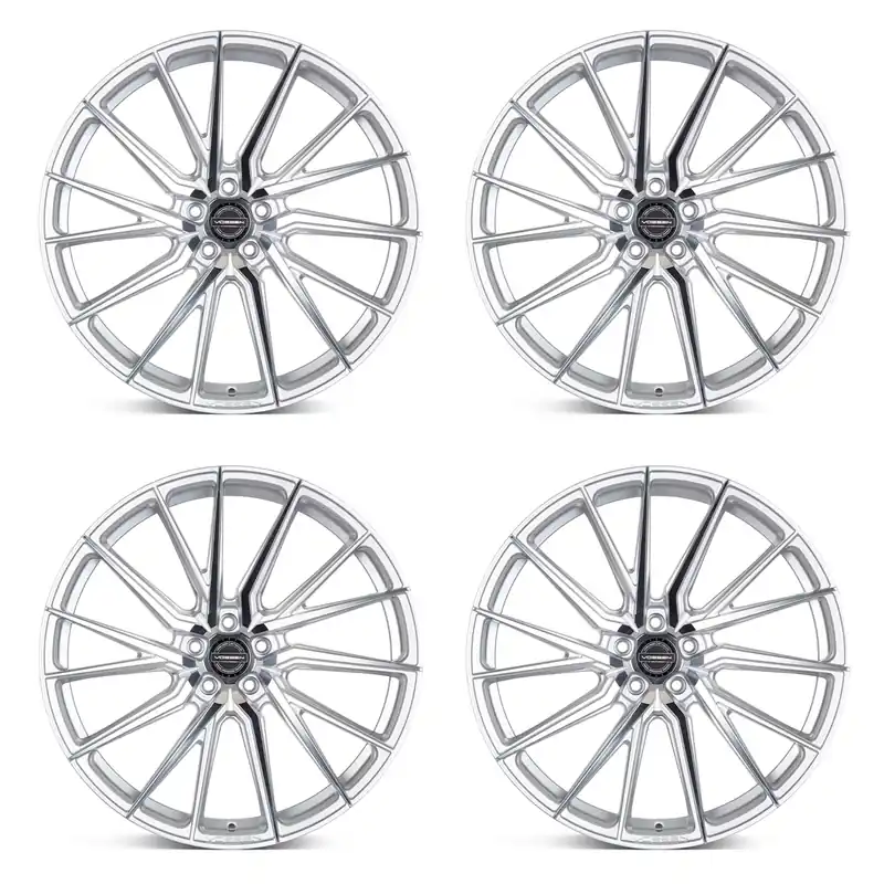 Budget Vossen HF-4T Hybrid Forged Wheel Set , Silver Polished, 20x9 +32/20x10.5 +45 :: 2015-2026 Mustang