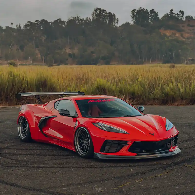 StreetHunter Wide Body Kit w/ Carbon Fiber Front Lip Splitter :: 2020-2025 Corvette Stingray Must Have