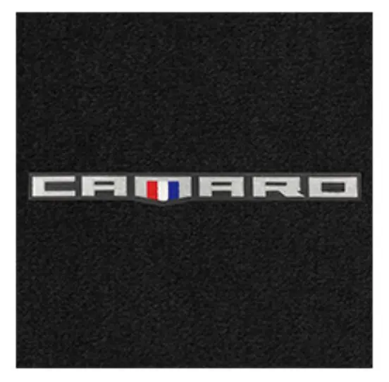 Lloyd 4pc Front Ultimat Floor Mats, Black Mats w/ Camaro 45th Anniversary Logo :: 2016-2024 Camaro In Demand