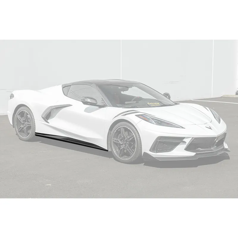 High Quality C8 Corvette Side Skirts, Carbon Flash :: 2020-2026 Corvette C8 Stingray & Z51