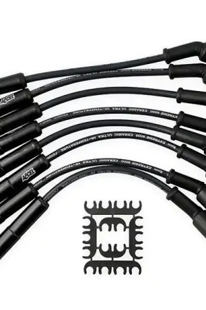 Time-Limited ACCEL Extreme 9000 Ceramic Boot Spark Plug Wire Set, Straight Boot, Black :: 2014-2021 Silverado 1500 5.3L & 6.2L