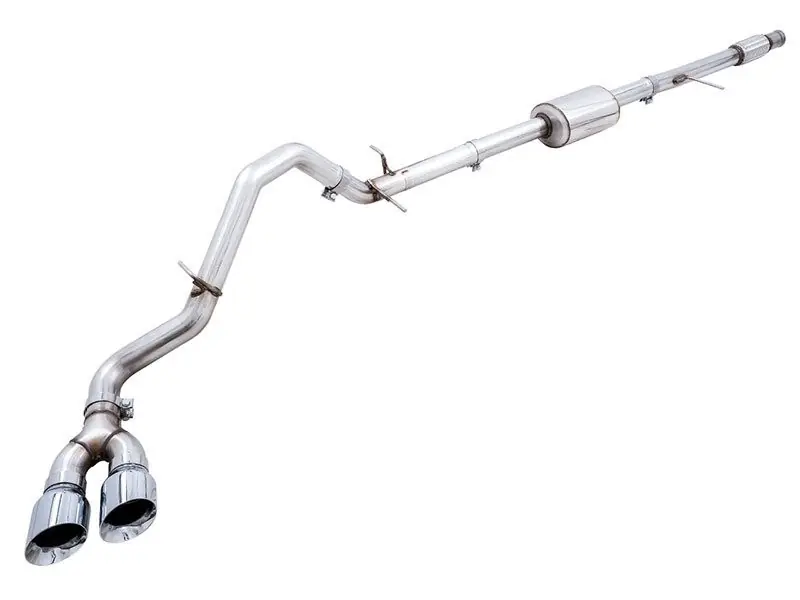 AWE 0FG 3" Cat-Back Exhaust System w/ 4.5" Dual Chrome Silver Tips, Dual Side Exit :: 2019-2026 Silverado & GMC Sierra 1500 5.3L Weekend Sale