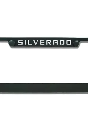 Elite "Silverado" License Plate Frame, Black :: 2014-2025 Silverado Money Back Guarantee