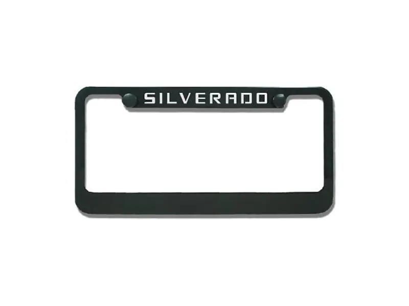 Elite "Silverado" License Plate Frame, Black :: 2014-2025 Silverado Money Back Guarantee
