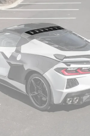 Warranty Included C8 Corvette Rear Roof Vortex Generator Spoiler, Matte Black :: 2020-2026 C8 Corvette Coupe