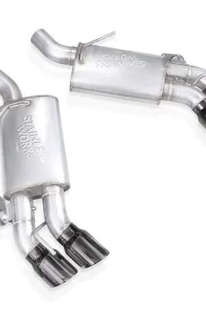 Brand New Stainless Works Legend Axle-Back Exhaust, Quad Chrome Black Tips, Performance Connect :: 2016-2024 Camaro SS & 2017-2024 Camaro ZL1