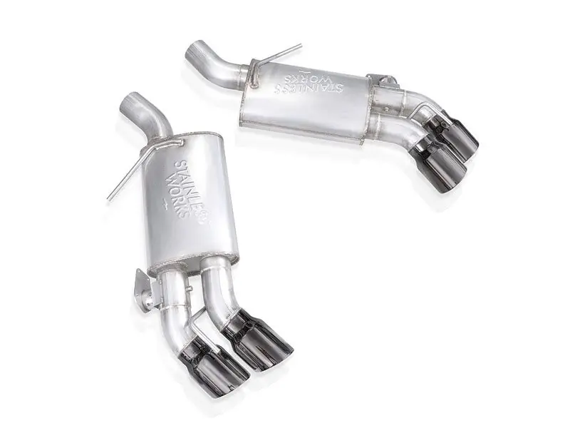 Brand New Stainless Works Legend Axle-Back Exhaust, Quad Chrome Black Tips, Performance Connect :: 2016-2024 Camaro SS & 2017-2024 Camaro ZL1