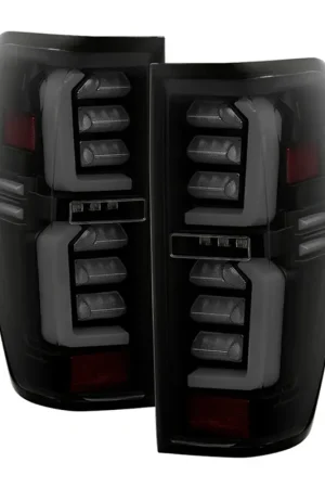 Spyder Apex LED Tail Lights, Smoked Lens and Black Housing :: 2019-2020 GMC Sierra w/o Factory LED Markdown